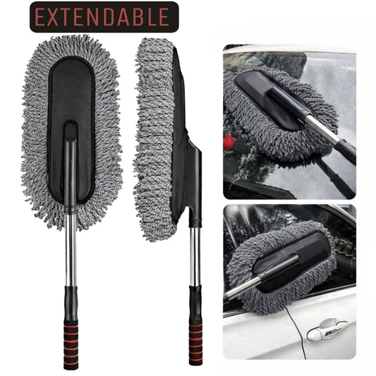 Carrycraft Extendable Car Duster Cleaning Mop Durable Lightweight Scratch Free Microfiber Practical Choice For Vehicle Interior And Exterior Cleaning