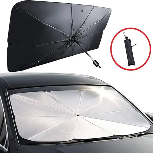 Carry craft Universal Car Umbrella Sun Shade Cover for Windshield UV Reflecting Foldable Front Car Sunshade Umbrella