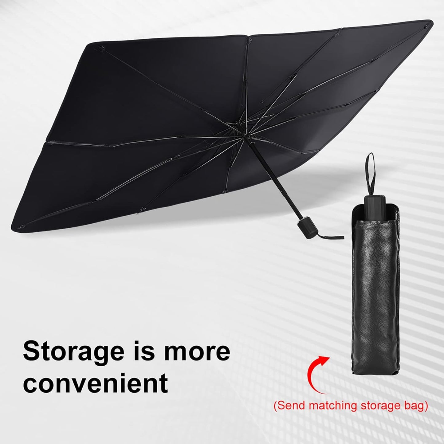 Carry craft Universal Car Umbrella Sun Shade Cover for Windshield UV Reflecting Foldable Front Car Sunshade Umbrella