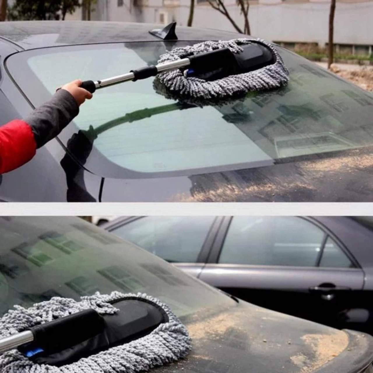 Carrycraft Extendable Car Duster Cleaning Mop Durable Lightweight Scratch Free Microfiber Practical Choice For Vehicle Interior And Exterior Cleaning