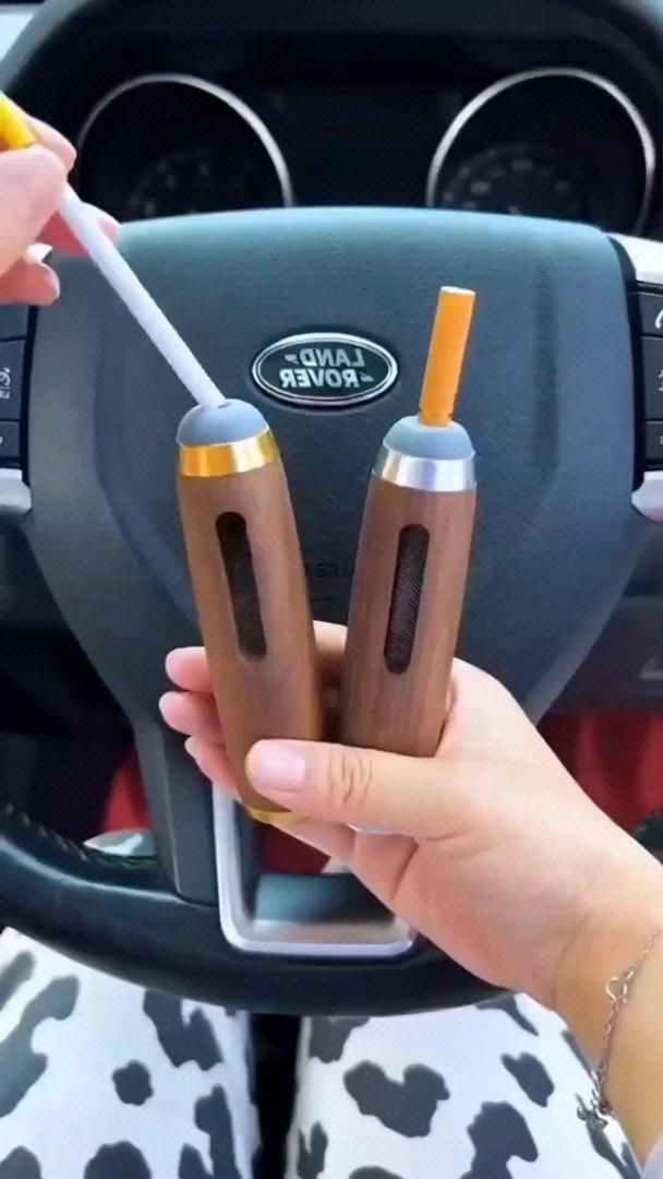 Carrycraft Premium Handheld Ashless Cigarette Holder – Portable Wooden Anti-Ash Car & Desktop Smoking Sleeve Protective Cover