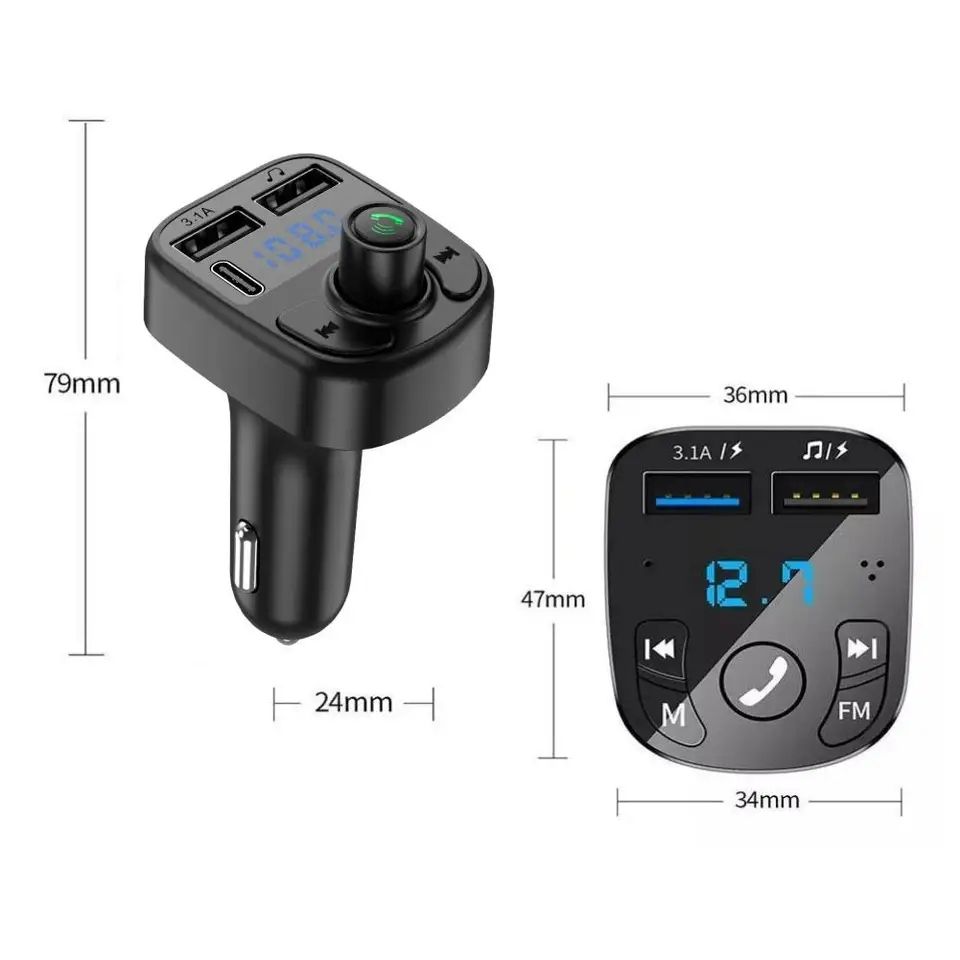C1 - Car Mp3 Player | Car Wireless FM Transmitter | Car Mp3 Modulator | Car Accessories ( Random Color ) Rs 1,071