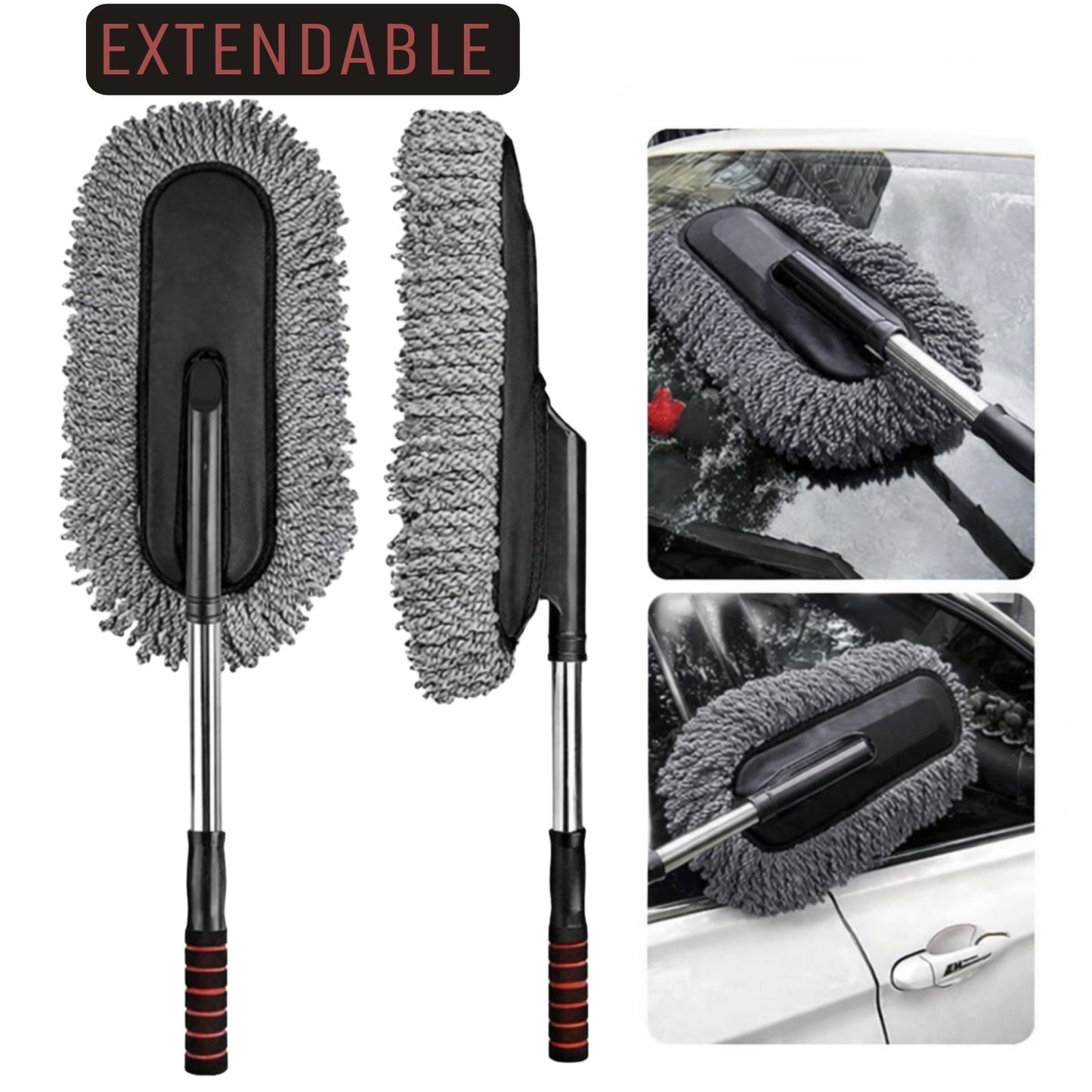Carrycraft Extendable Car Duster Cleaning Mop Durable Lightweight Scratch Free Microfiber Practical Choice For Vehicle Interior And Exterior Cleaning