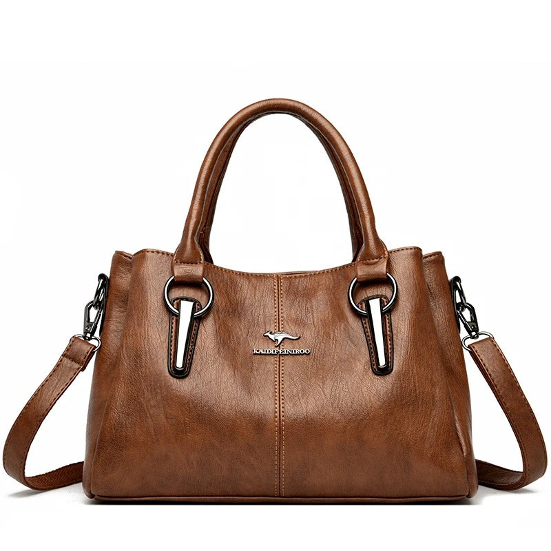 CarryCraft High Quality Cow Leather Ladies Handbags Fashion Luxury