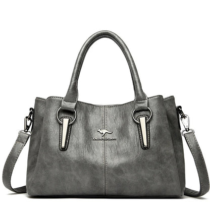 CarryCraft High Quality Cow Leather Ladies Handbags Fashion Luxury