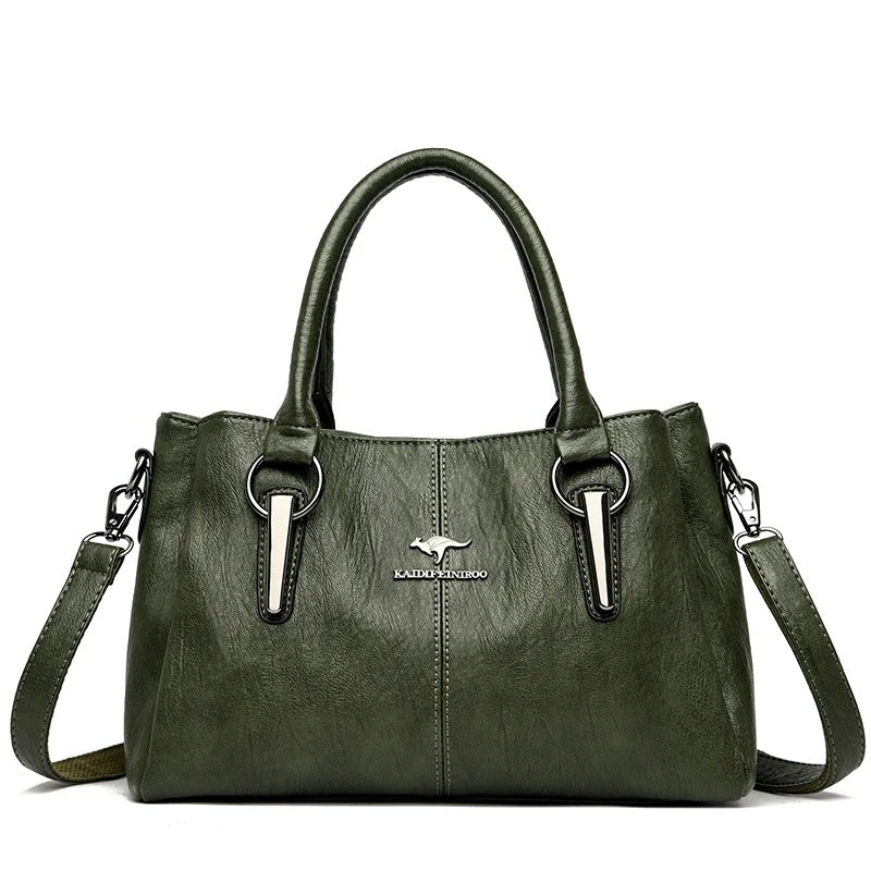CarryCraft High Quality Cow Leather Ladies Handbags Fashion Luxury