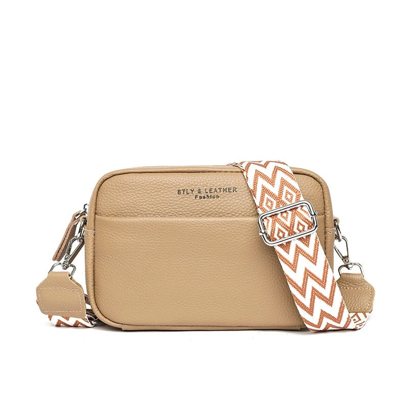 CarryCraft High Quality Genuine Leather Women Crossbody Shoulder Bags 2023 Luxury Solid color Cow Leather Handbag Female Messenger Tote Sac