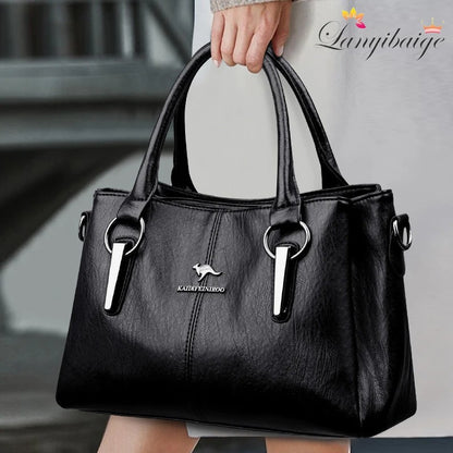 CarryCraft High Quality Cow Leather Ladies Handbags Fashion Luxury