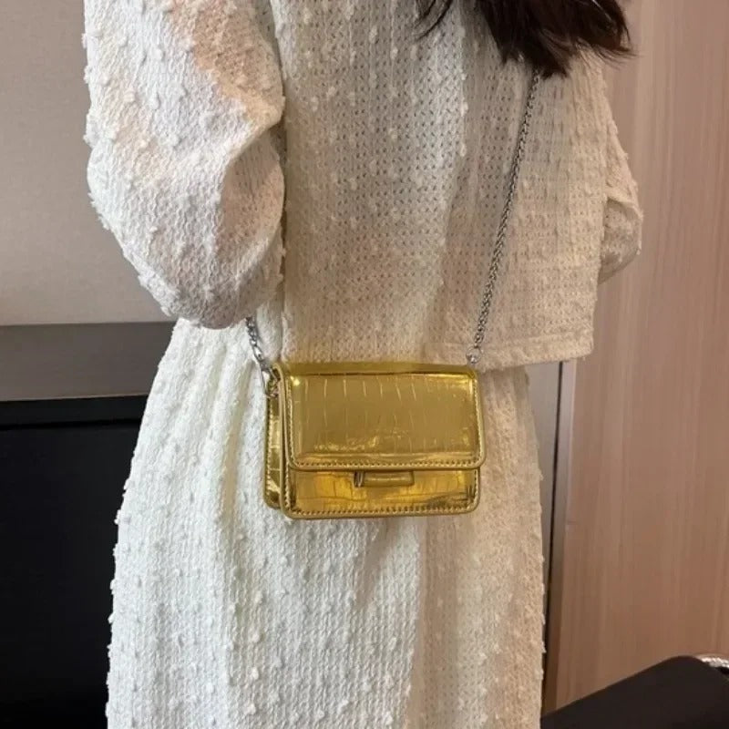 CarryCraft  Popular Versatile Chain Messenger Bag Fashion Mini Square Sling Bag