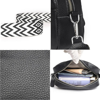 CarryCraft High Quality Genuine Leather Women Crossbody Shoulder Bags 2023 Luxury Solid color Cow Leather Handbag Female Messenger Tote Sac
