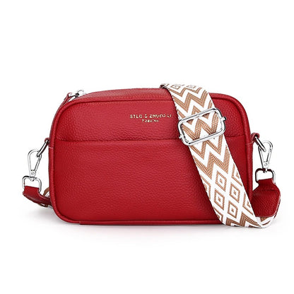 CarryCraft High Quality Genuine Leather Women Crossbody Shoulder Bags 2023 Luxury Solid color Cow Leather Handbag Female Messenger Tote Sac
