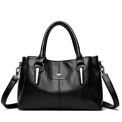 CarryCraft High Quality Cow Leather Ladies Handbags Fashion Luxury